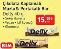 DELLY ÇİKOLATA KAPLAMALI MUZLU& PORTAKALLI BAR